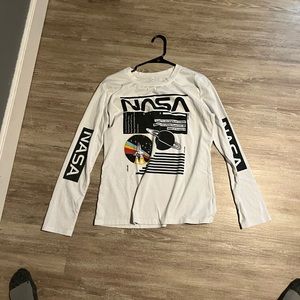 NASA white long sleeve shirt